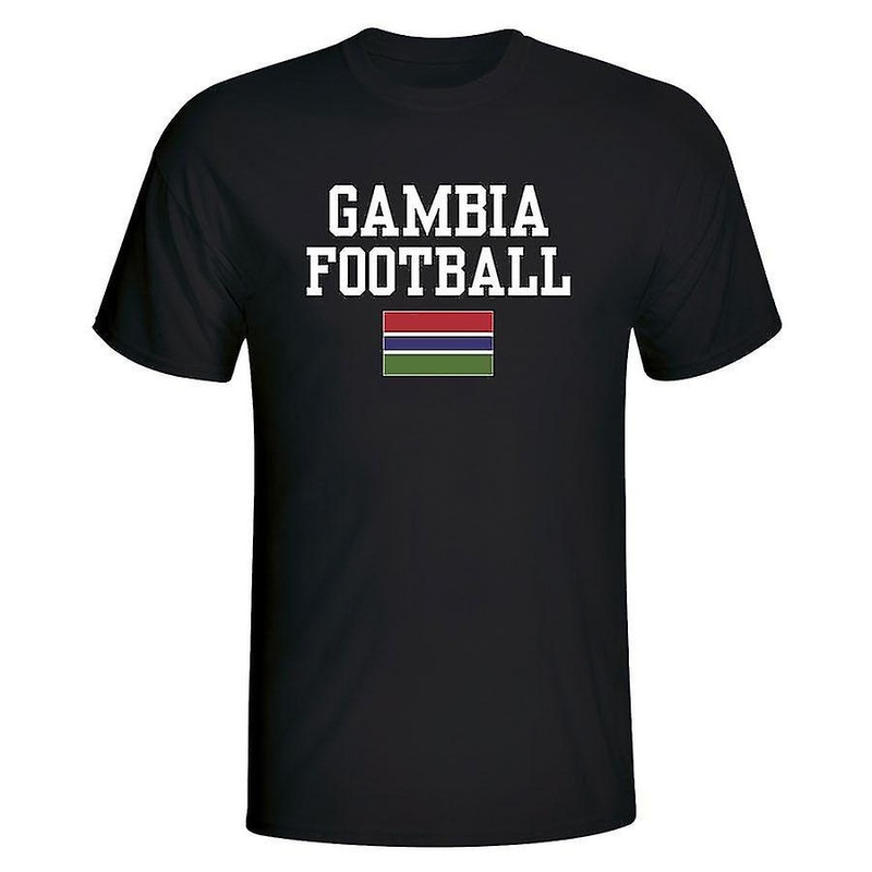 Gambia Football T-Shirt – Black