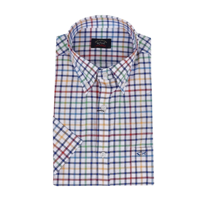 Paul And Shark Short Sleeved Shirt Multi Check