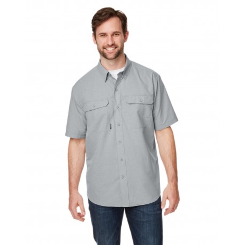 Dri Duck 4445DD Men’s Crossroad Dobby Short-Sleeve Woven Shirt | Dri Duck 4445DD