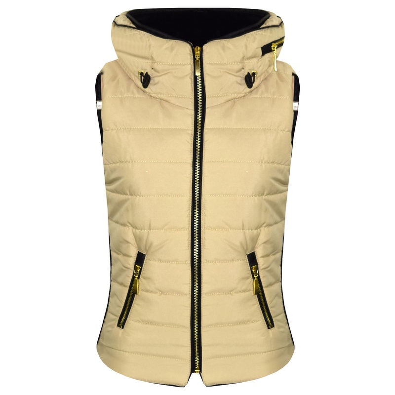 Kids Unisex Puffer Sleeveless Stone Hooded Gilet