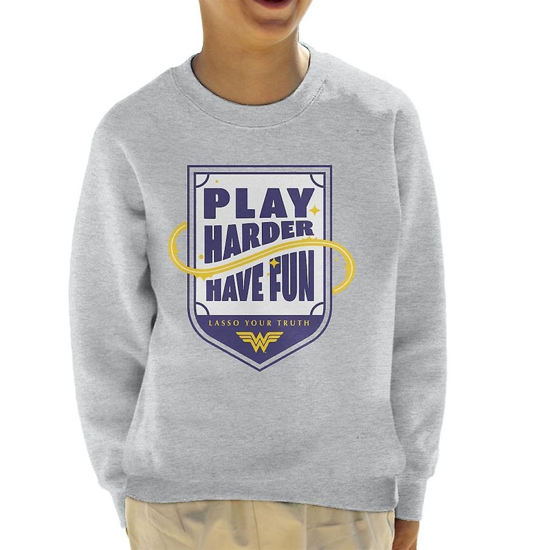 Wonder Woman Sports Play Harder Lasso Your Truth Kid’s Sweatshirt