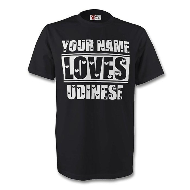 Your Name Loves Udinese T-shirt (black) – Kids