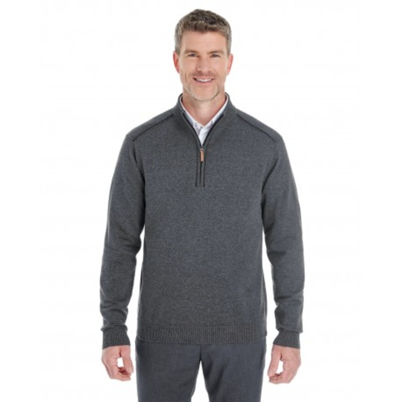 Devon & Jones DG478 Men’s Manchester Fully-Fashioned Quarter-Zip Sweater | Devon & Jones DG478