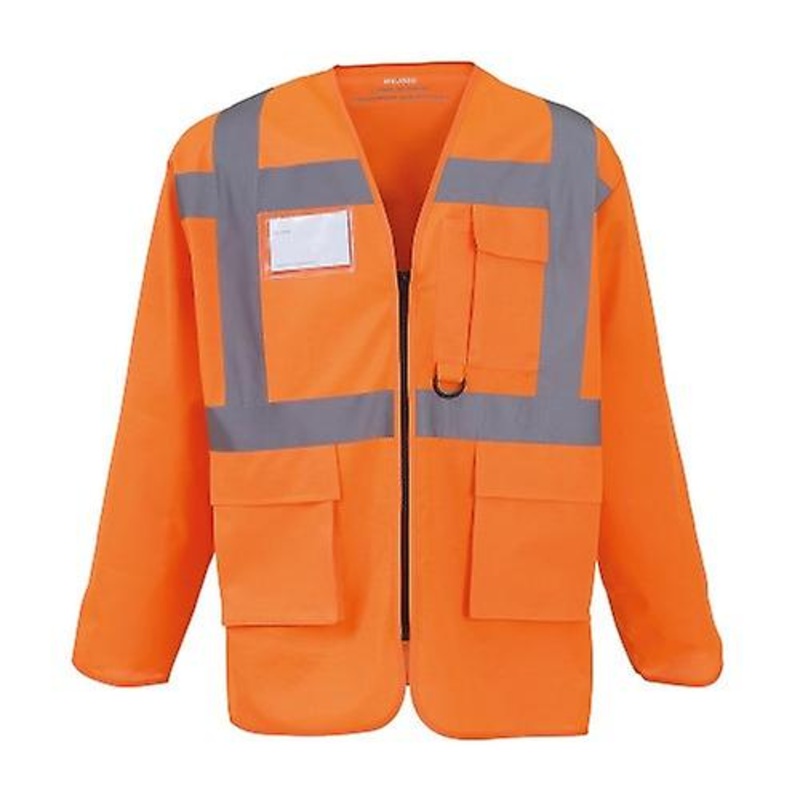 Yoko Mens Executive Hi-Vis Long-Sleeved Waistcoat