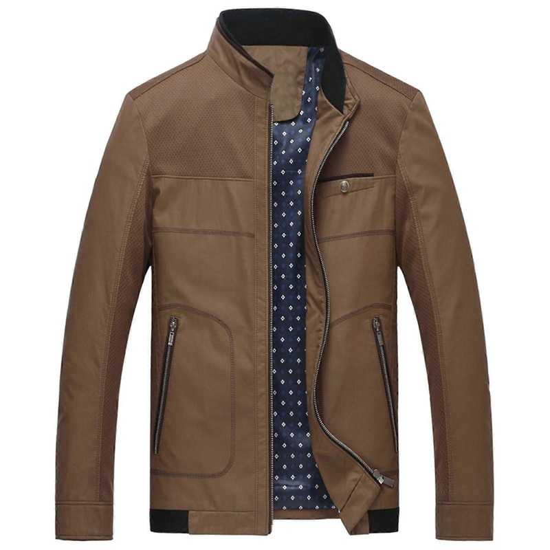 Men’s Lightweight Jacket Leather Transition Jacket Autumn Outdoor Jacket