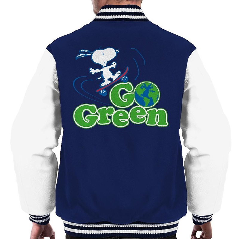 Peanuts Snoopy Go Green Men’s Varsity Jacket