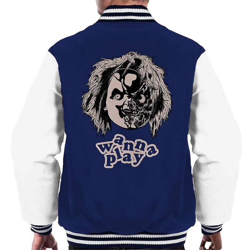 Chucky Half Face Wanna Play Men’s Varsity Jacket