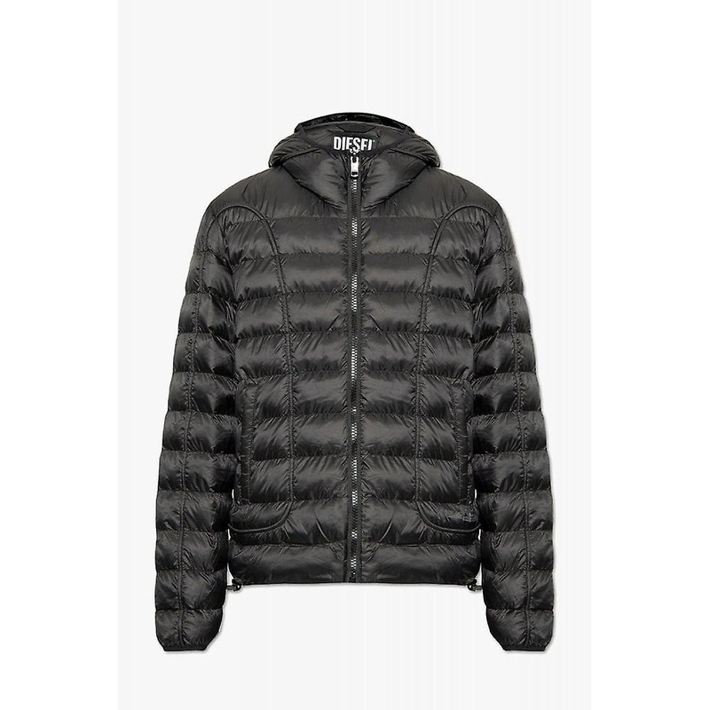 Men’s Diesel W-scott Hooded Down Black Puffer Jacket