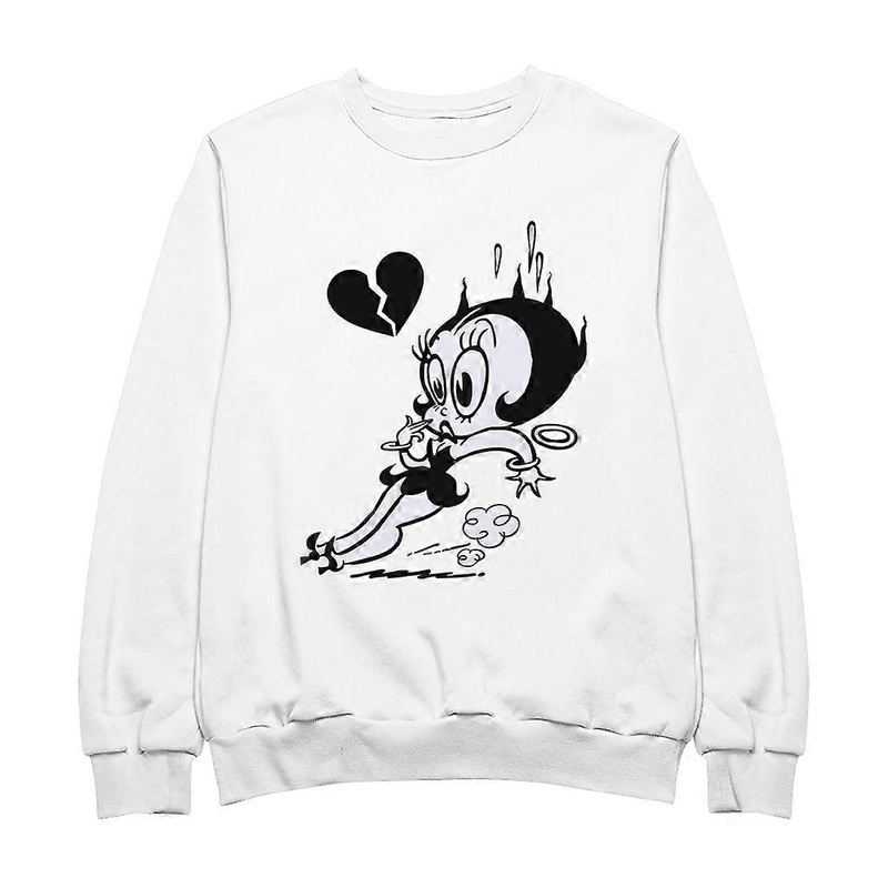 Betty Boop Heart Broken Skid Men’s Sweatshirt
