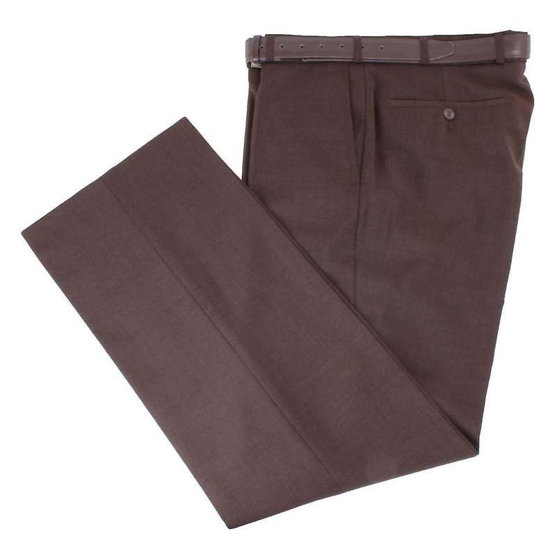BRUHL Robert Lightweight Wool Mix Smart Trousers – Brown
