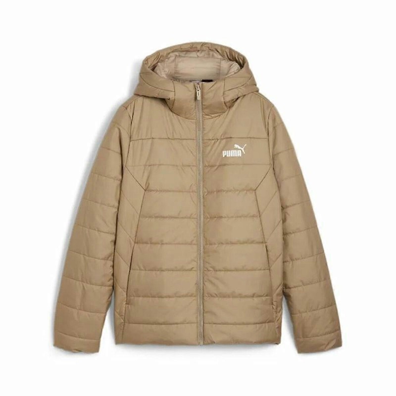 Women’s Sports Jacket Puma Ess Hooded Padded Jacket Beige