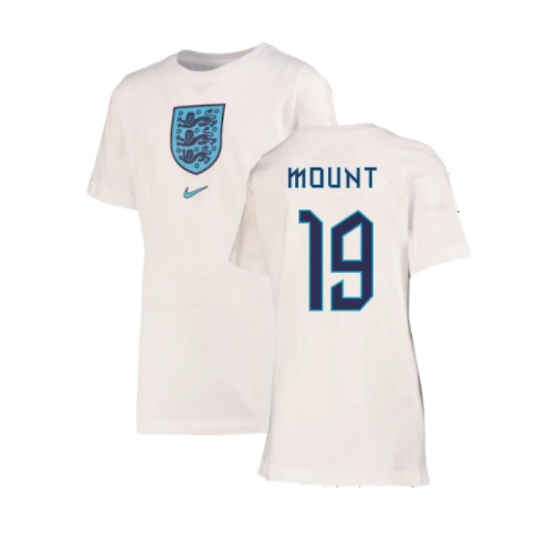 2022-2023 England Crest Tee (White) – Kids (Mount 19)