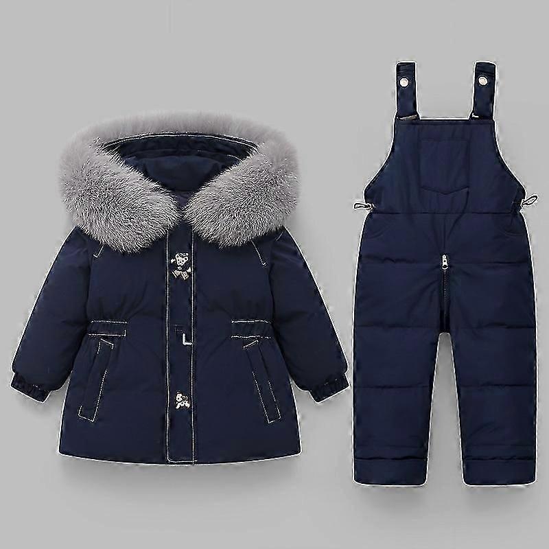 Winter Snowsuit, Children Clothing Sets Winter Hooded Duck Down Jacket Snowsuit