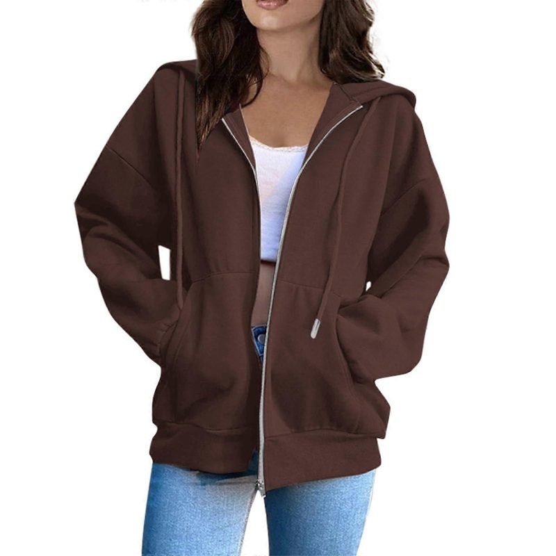 Women’s Sweat Jacket, Full Zip Hoodie, Y2k Hooded Jacket, Teenager Girls