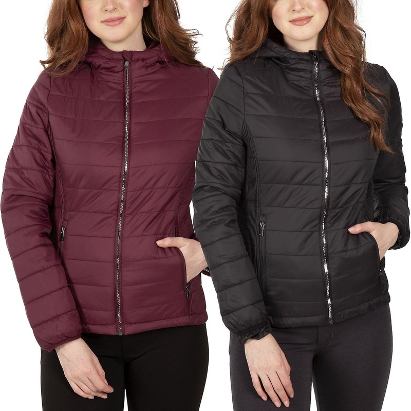 Trespass Womens Valerie Faux Fur Hooded Padded Jacket Coat