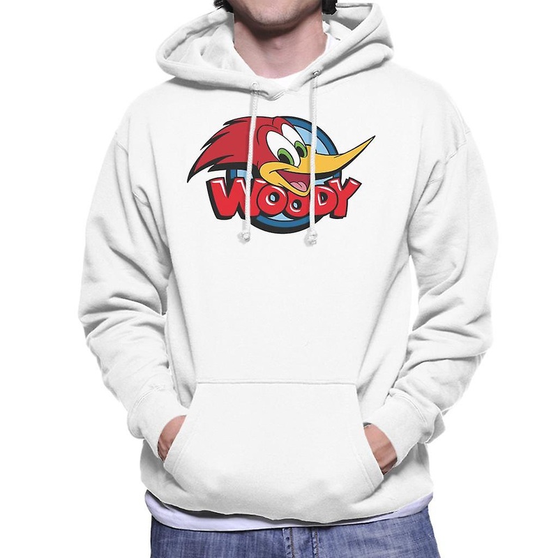 Woody Woodpecker Character Head Woody Logo Men’s Hooded Sweatshirt
