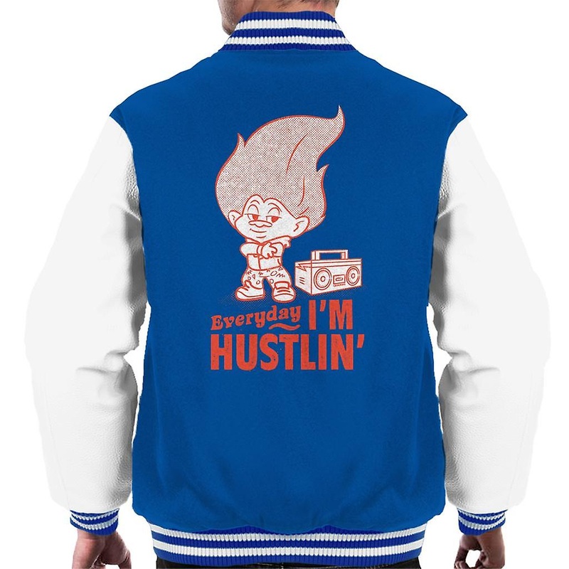 Trolls Everyday Im Hustlin Men’s Varsity Jacket