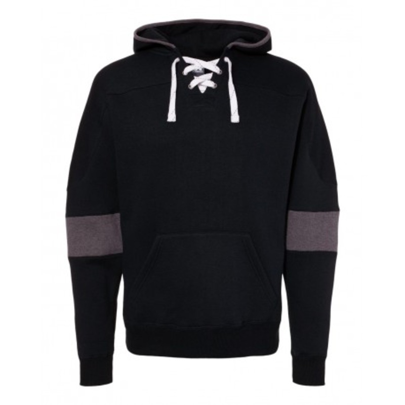 J. America 8832 Sport Lace Colorblocked Fleece Hooded Sweatshirt | J. America 8832