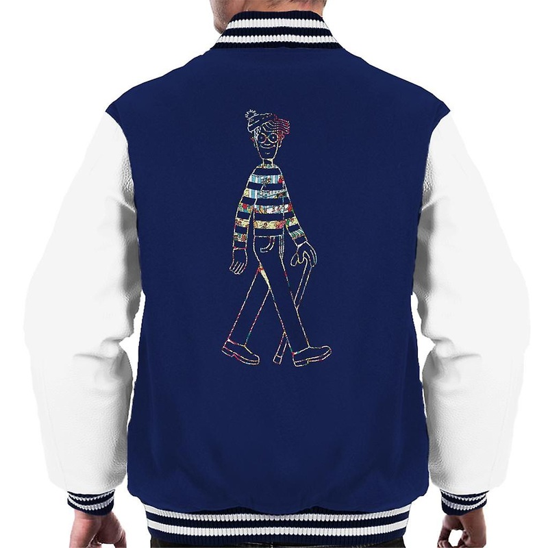 Where’s Wally Beach Illustration Outline Men’s Varsity Jacket