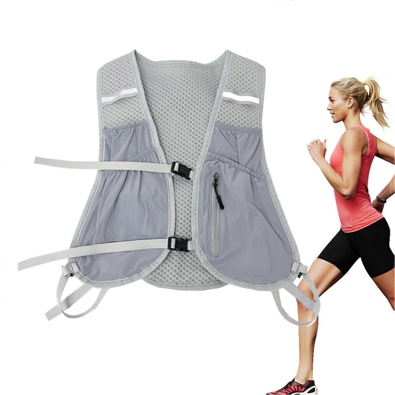 Hydration Vest  Running Vest for Men  Women  Lightweight MultiFunction Gray