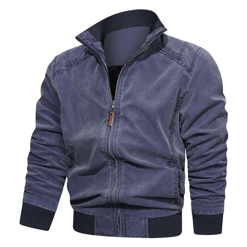 Winter Coat Men’s Long Warm Thick Parka Transition Jacket A4blue XXL