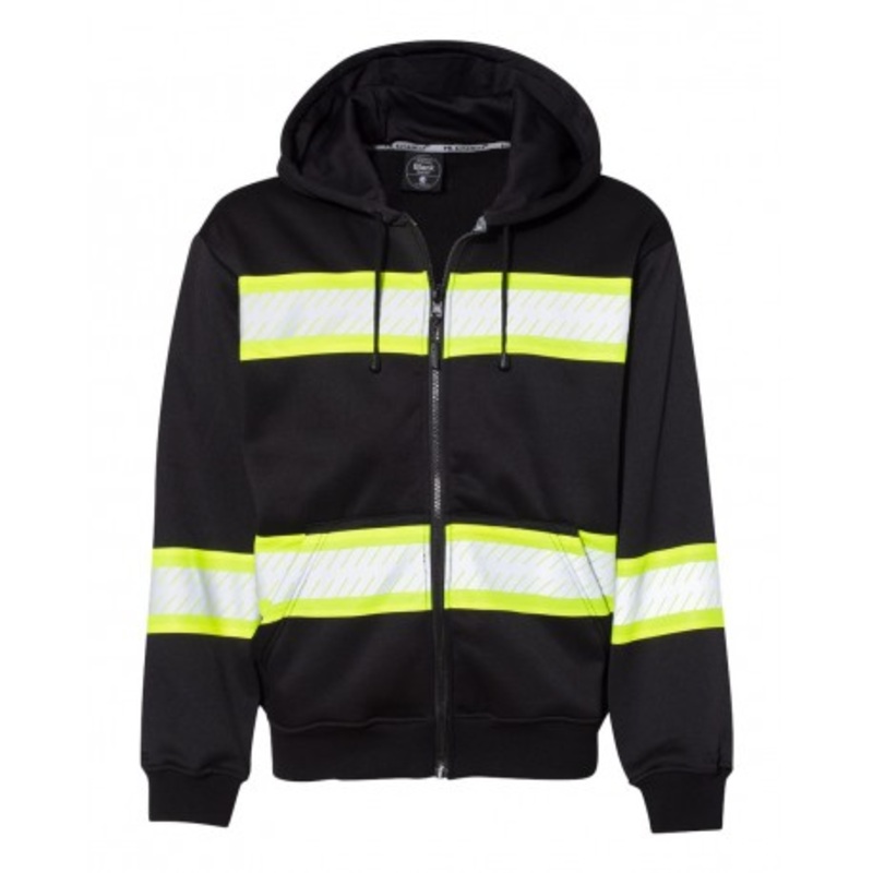 Kishigo B310-313 EV Series Enhanced Visibility Full-Zip Hooded Sweatshirt | Kishigo B310-313