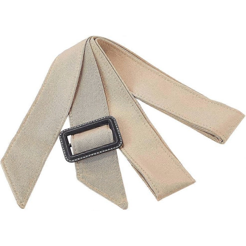 Women Adjustable Waist Belt Band Wide Buckle Trench Coat Waistband Wheat Polyester Wind Coat Replacement 67 Inch Tie Waist Belts for Robe Dress Shirt