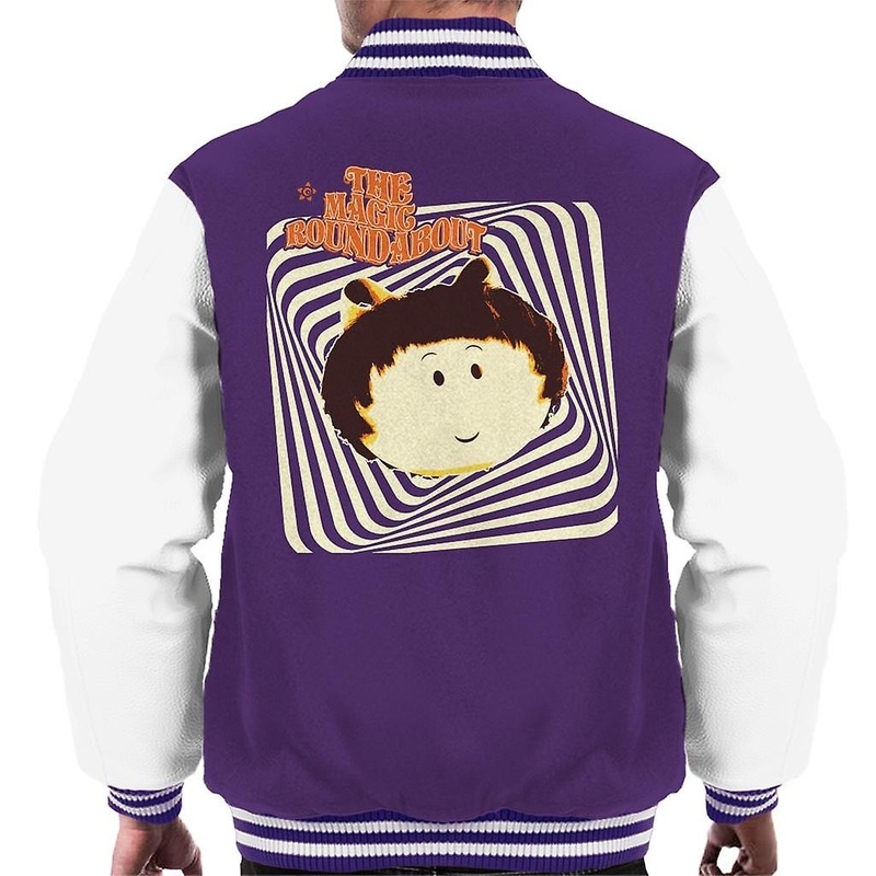 The Magic Roundabout Margote Monochrome Ray Lines Men’s Varsity Jacket