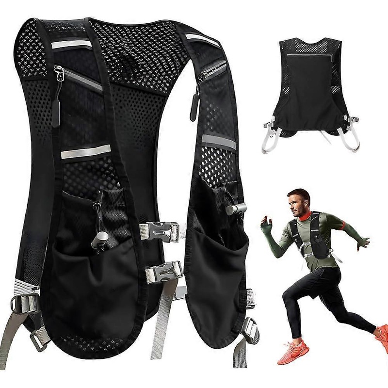 Running Vest for Men and Women, Hydration Vest, Ultralight Reflective Waterproof Backpack for Marathon Running