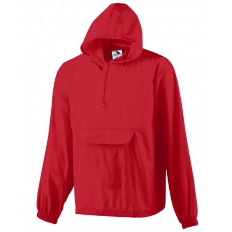 Augusta Drop Ship 31300 Hooded Nylon Half Zip Pullover Pouch Jacket | Augusta Sportswear 31300
