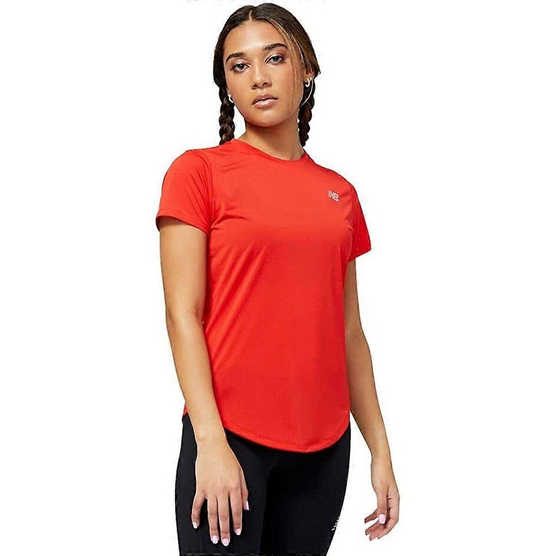 Womens Short Sleeve T-Shirt New Balance Accelerate Red