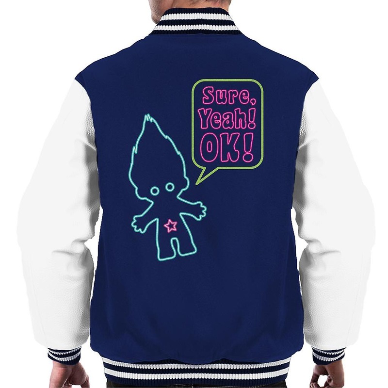Trolls Neon Sure Yeah Ok Men’s Varsity Jacket