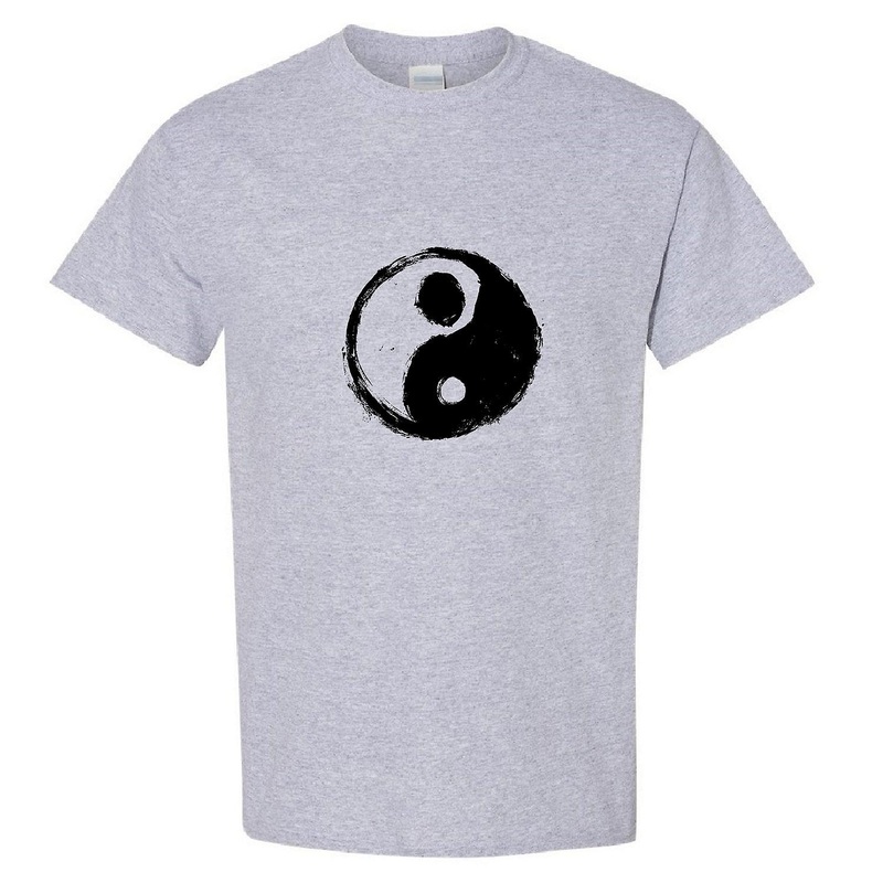 Ying Yang Vintage Unique Spiritual Chinese Philosophy Symbol Men T Shirt Tee Top