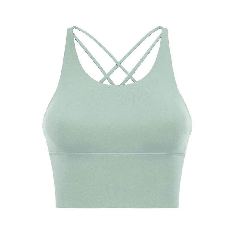 Solid Color Thin Straps Cross New Baless Fitness Bra Small Suspender