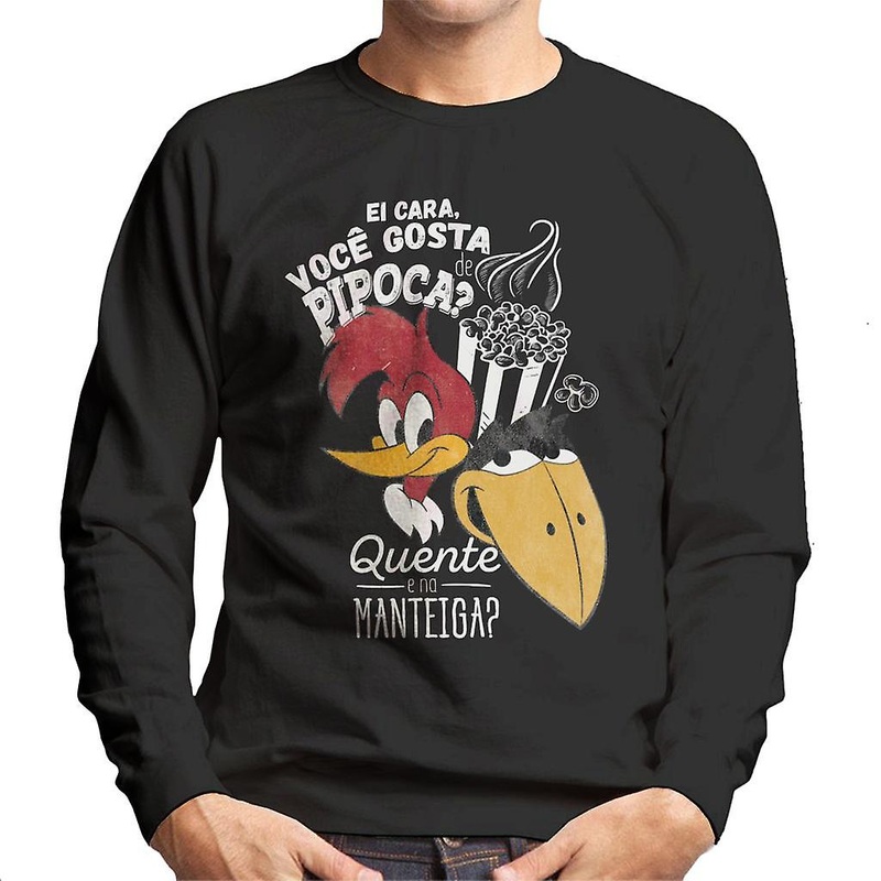 Woody Woodpecker Ei Cara Voce Gosta De Pipoca Men’s Sweatshirt