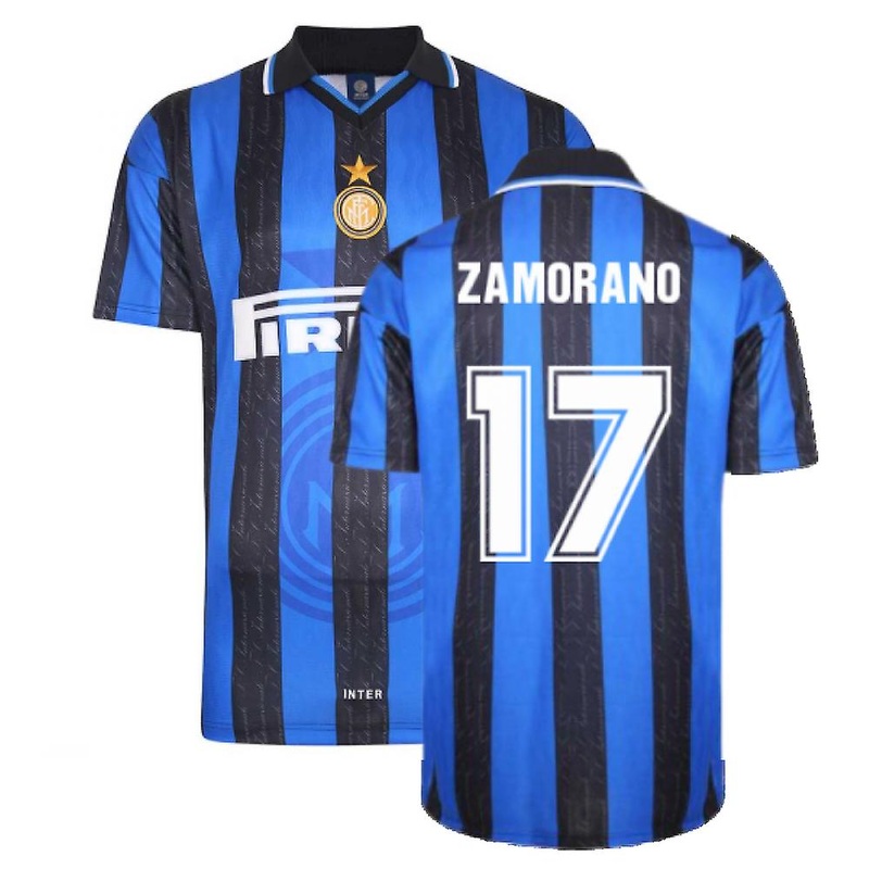 1998 Inter Milan Score Draw Home Shirt (Zamorano 17)