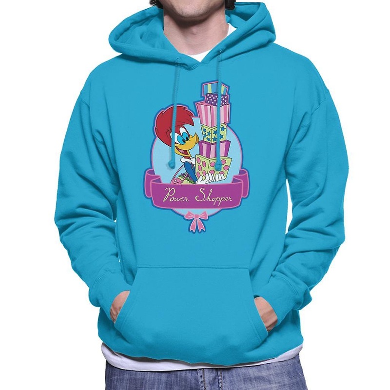 Woody Woodpecker Winnie Woodpecker Power Shopper Men’s Hooded Sweatshirt