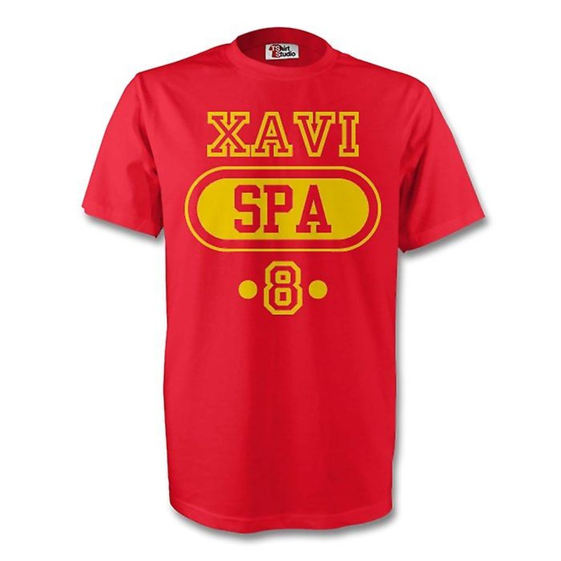 Xavi Spain Spa T-shirt (red) – Kids