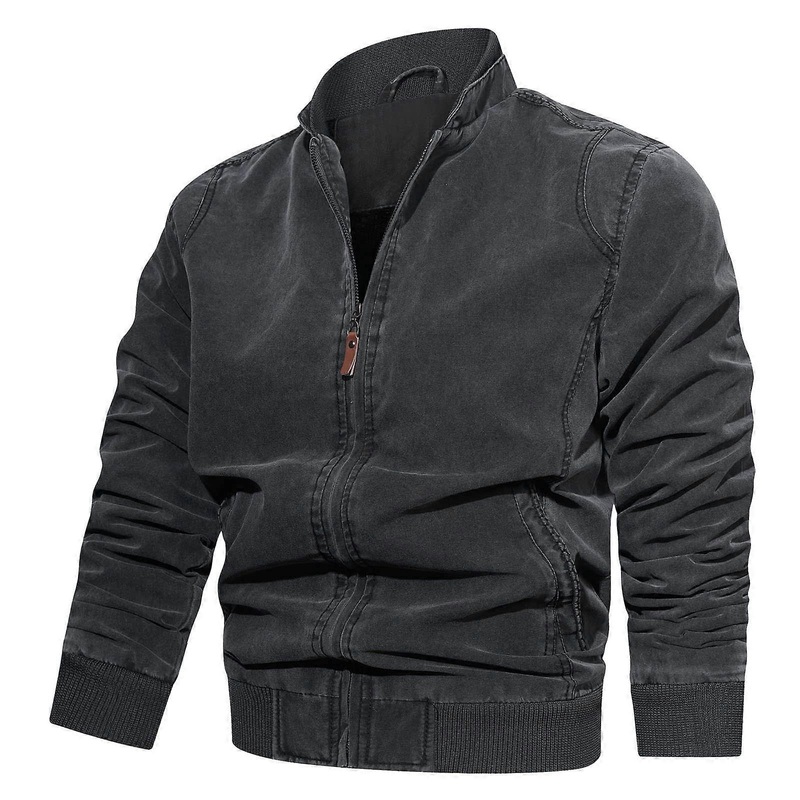 Winter Coat Long Warm Thick Fleece Lining Parka A4 black XXL