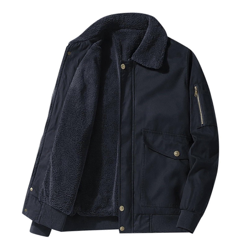 Winter Jacket Men’s Long Thick Parka Coat A3 Navy 4XL Lightweight Softshell Outdoor Sporty Quilted Functional Jacket