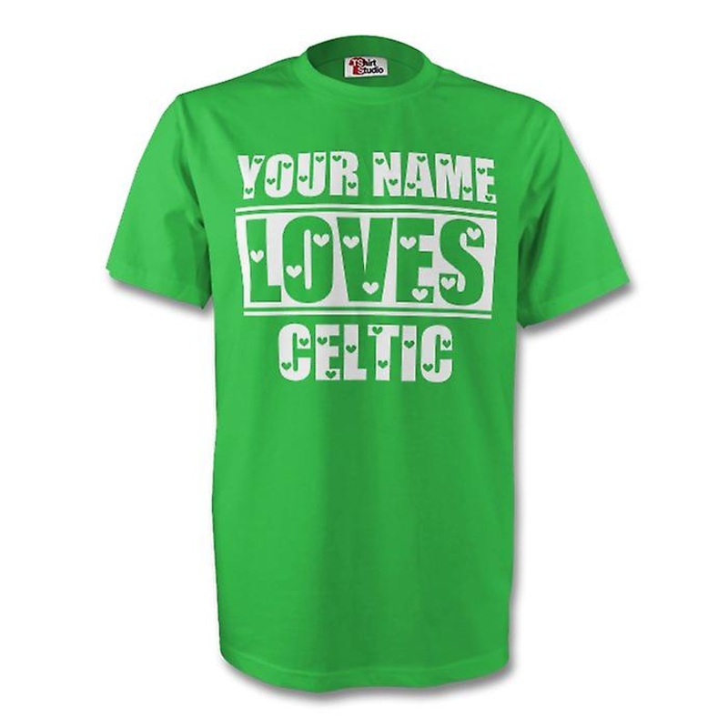 Your Name Loves Celtic T-shirt (green) – Kids