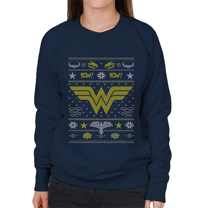 Wonder Woman Christmas Pow Pow Women’s Sweatshirt