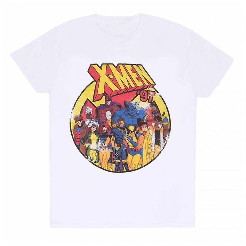 X-Men Unisex Adult ’97 Team Distressed T-Shirt