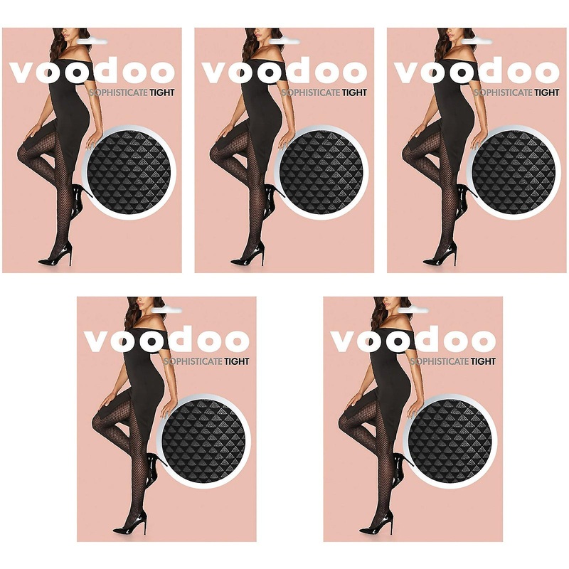 X5 Voodoo Sophisticate Tight Sexy Womens Pantyhose Stockings Black Fishnet H33151 Blk
