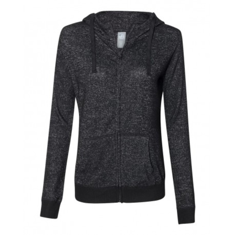 J. America 8656 Women’s Cozy Jersey Hooded Full-Zip | J. America 8656