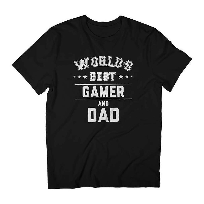 Worlds Best Gamer And Dad Men’s Father’s Day T-Shirt