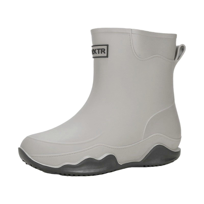 Funny rain boots for couples, fashionable rain boots, slipresistant, for outdoor, work, fishing, travel, 38 EU Gray