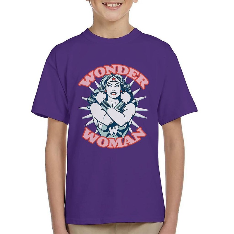 Wonder Woman Arms Crossed Power Pose Kid’s T-Shirt