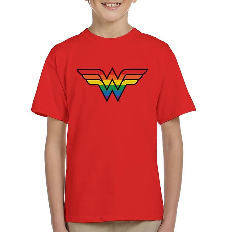 Wonder Woman Rainbow Logo Kid’s T-Shirt