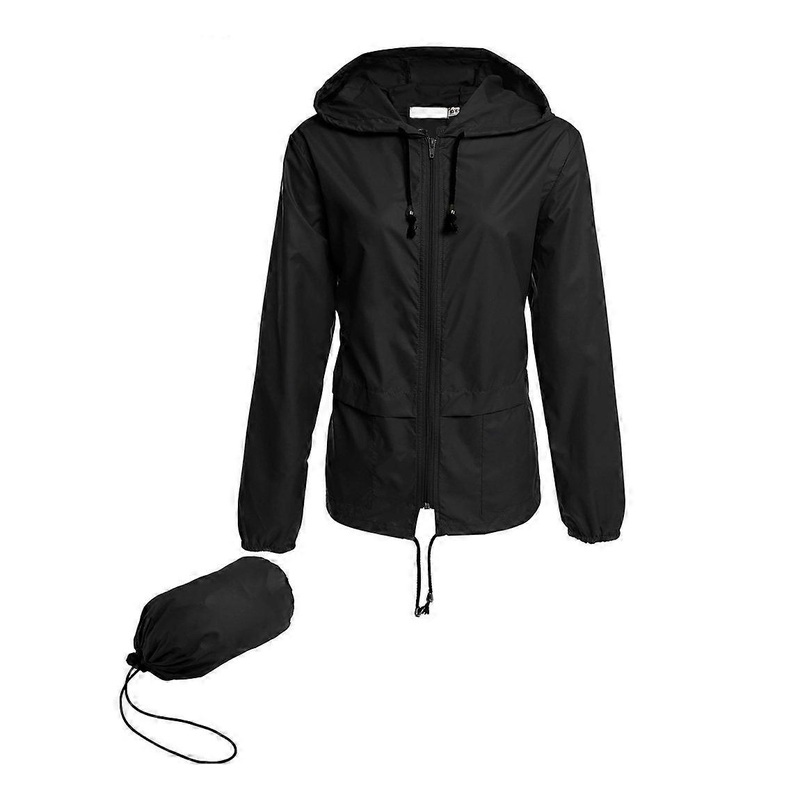 Women’s Hooded Raincoat Packable Active Outdoor Rain Jacket (S-3XL)